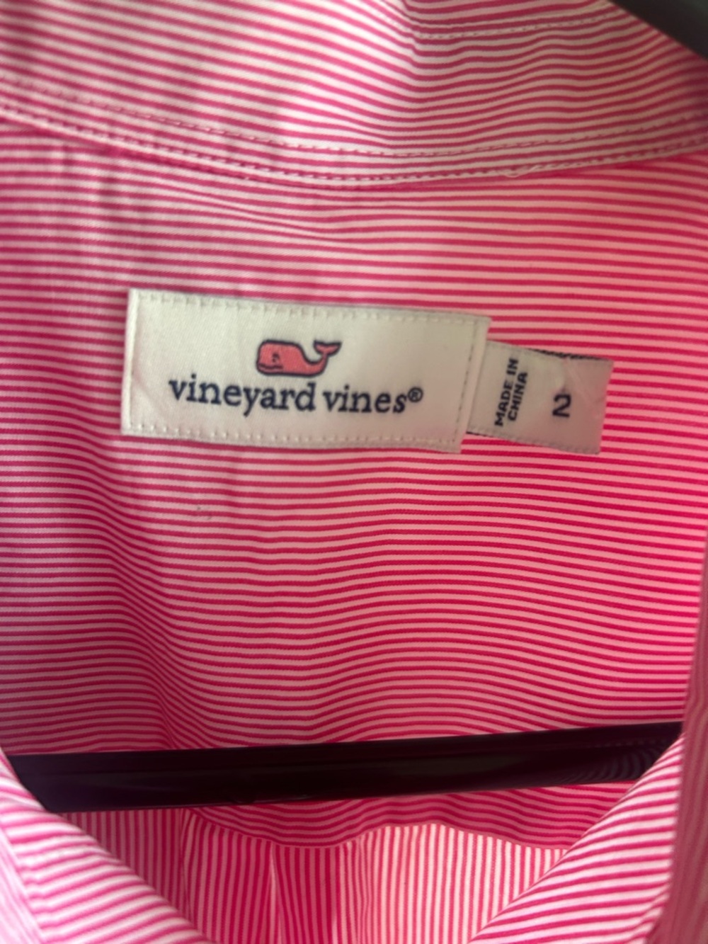 Vineyard Vines Pink & White Narrow-Strip Shirt